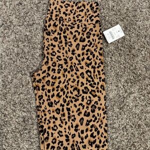 J. Crew Tan and Black Animal Print Leggings